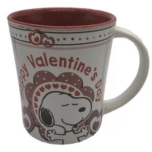 Snoopy Valentines 14 oz Mug Ceramic Coffee Hearts Red Peanuts Charlie Brown